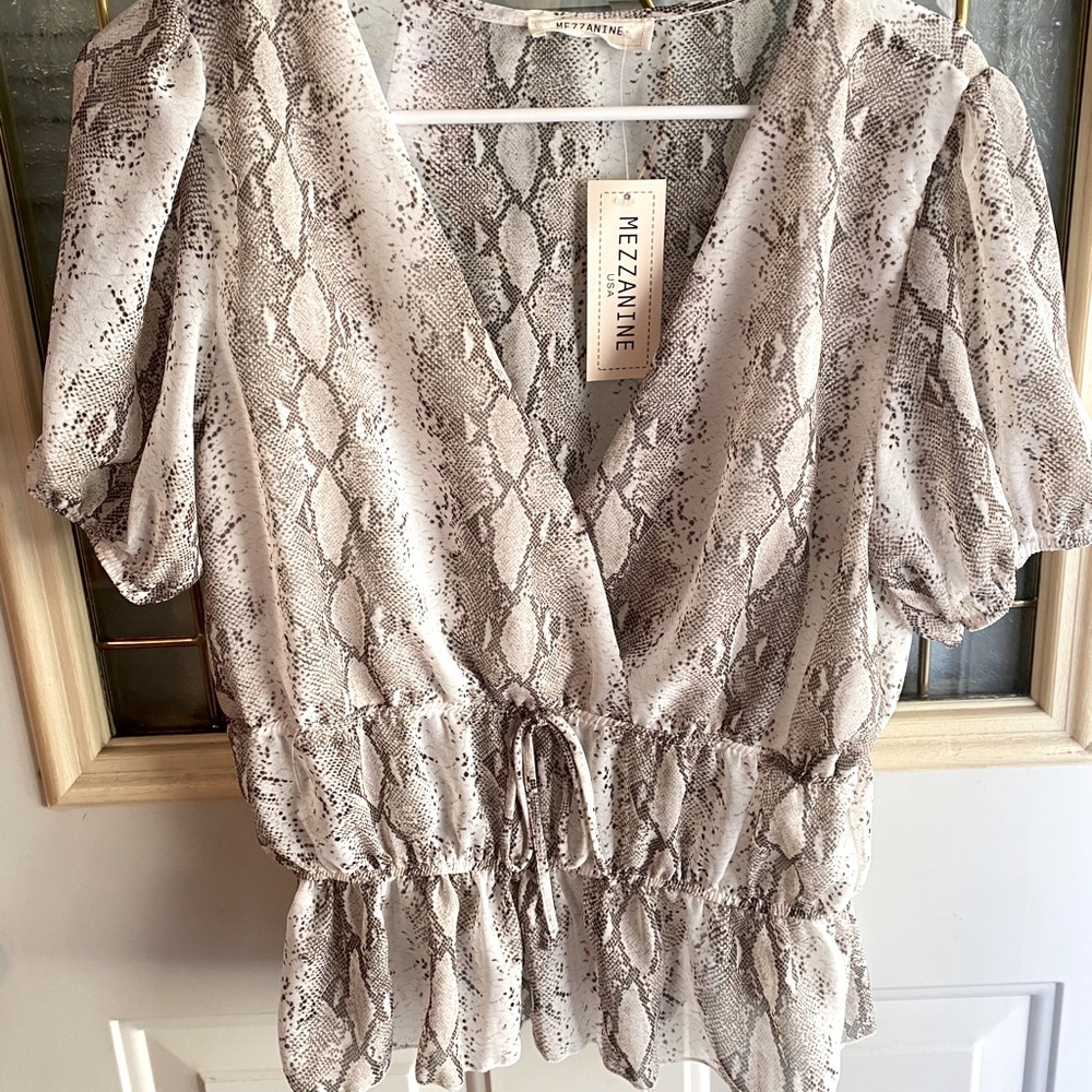 Snake Skin Sheer Blouse